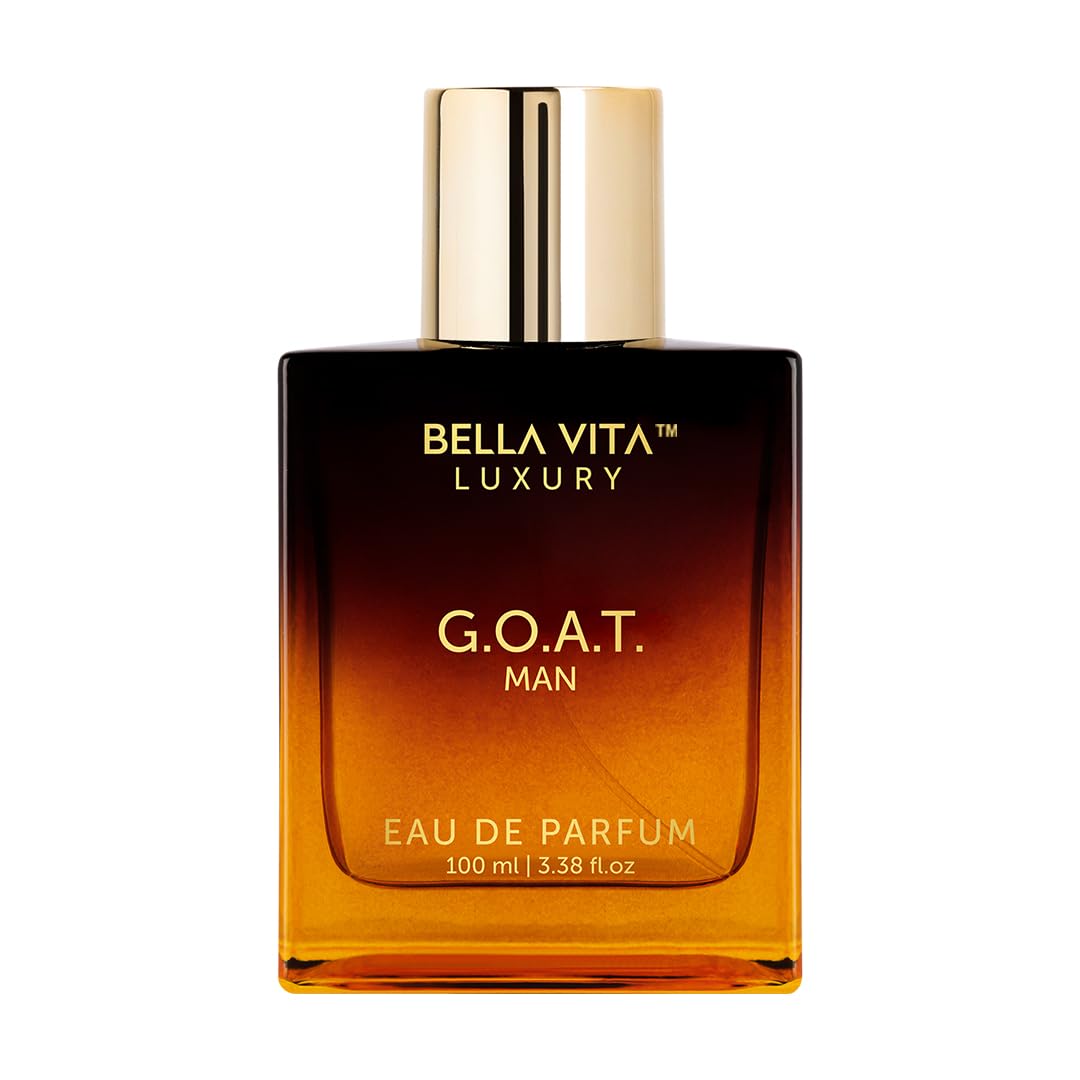 BellaVita Luxury G.O.A.T. Men's Eau De Perfume (3.4 fl.oz) | Perfume for Men with Bergamot, Lavender & Patchouli Oriental | Refreshing: Ideal for SPORTs & GYM Enthusiasts | Long-Lasting Colone for Men