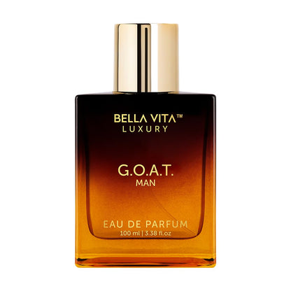BellaVita Luxury G.O.A.T. Men's Eau De Perfume (3.4 fl.oz) | Perfume for Men with Bergamot, Lavender & Patchouli Oriental | Refreshing: Ideal for SPORTs & GYM Enthusiasts | Long-Lasting Colone for Men