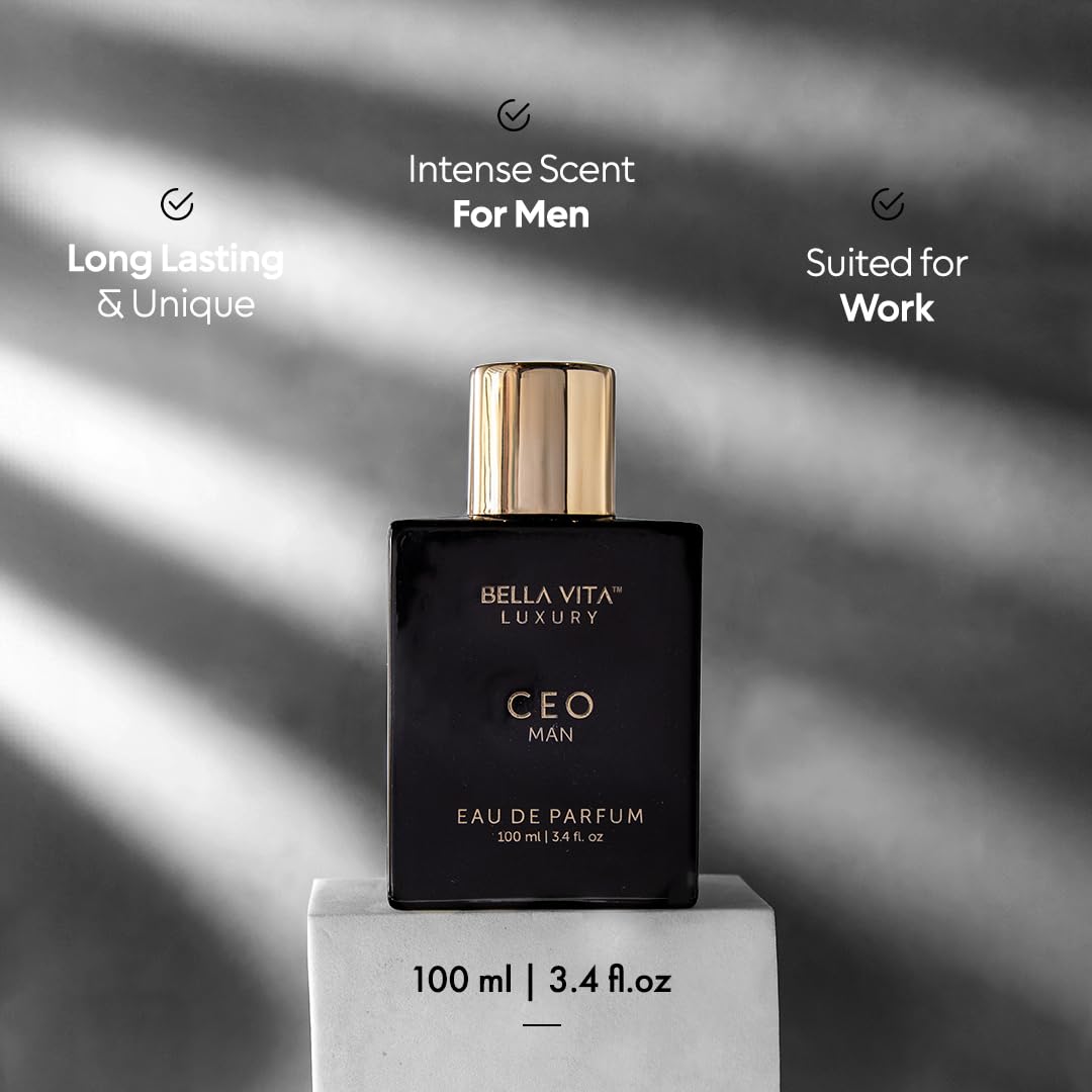 BellaVita Luxury G.O.A.T. Men's Eau De Perfume (3.4 fl.oz) | Perfume for Men with Bergamot, Lavender & Patchouli Oriental | Refreshing: Ideal for SPORTs & GYM Enthusiasts | Long-Lasting Colone for Men