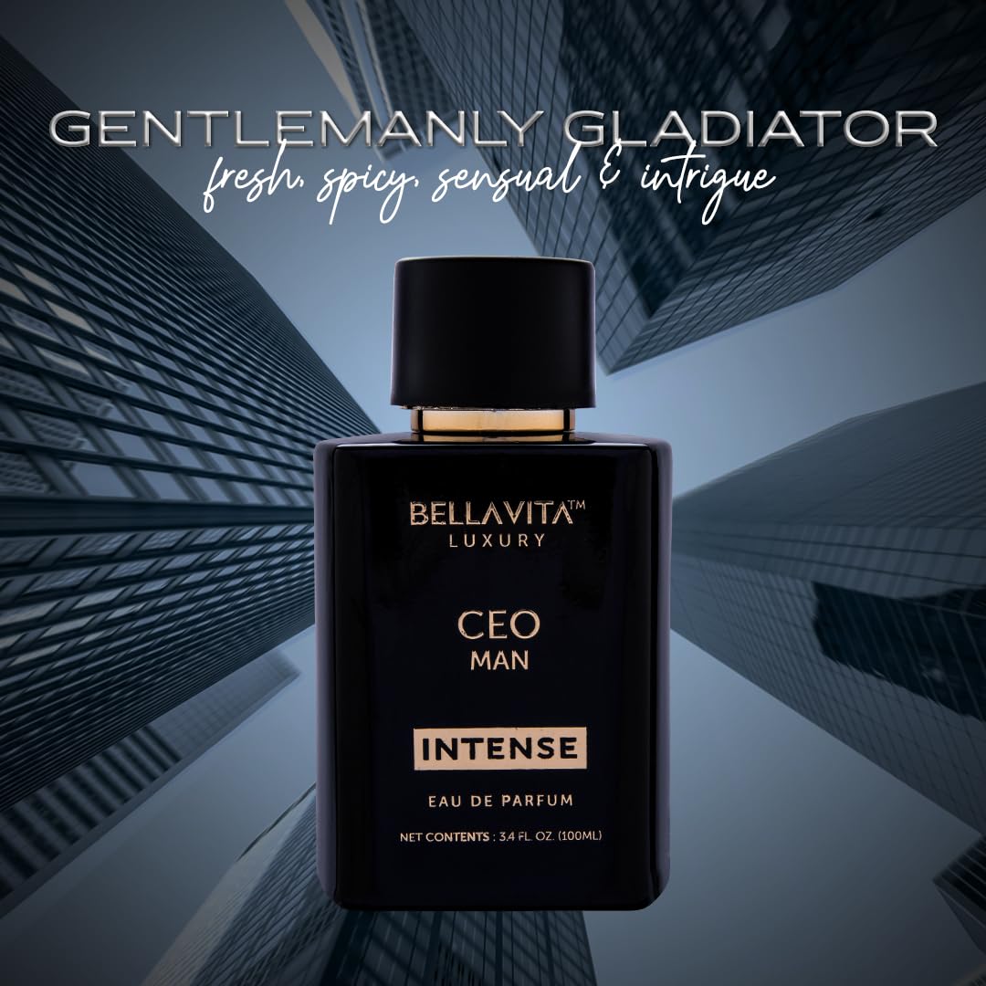 BellaVita Luxury G.O.A.T. Men's Eau De Perfume (3.4 fl.oz) | Perfume for Men with Bergamot, Lavender & Patchouli Oriental | Refreshing: Ideal for SPORTs & GYM Enthusiasts | Long-Lasting Colone for Men