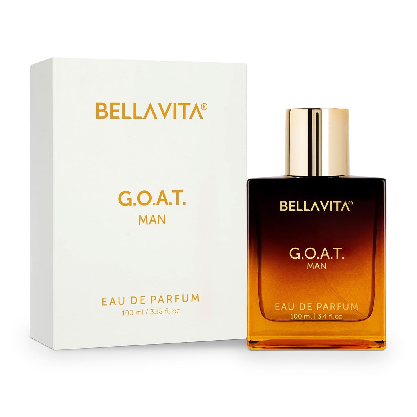 BellaVita Luxury G.O.A.T. Men's Eau De Perfume (3.4 fl.oz) | Perfume for Men with Bergamot, Lavender & Patchouli Oriental | Refreshing: Ideal for SPORTs & GYM Enthusiasts | Long-Lasting Colone for Men