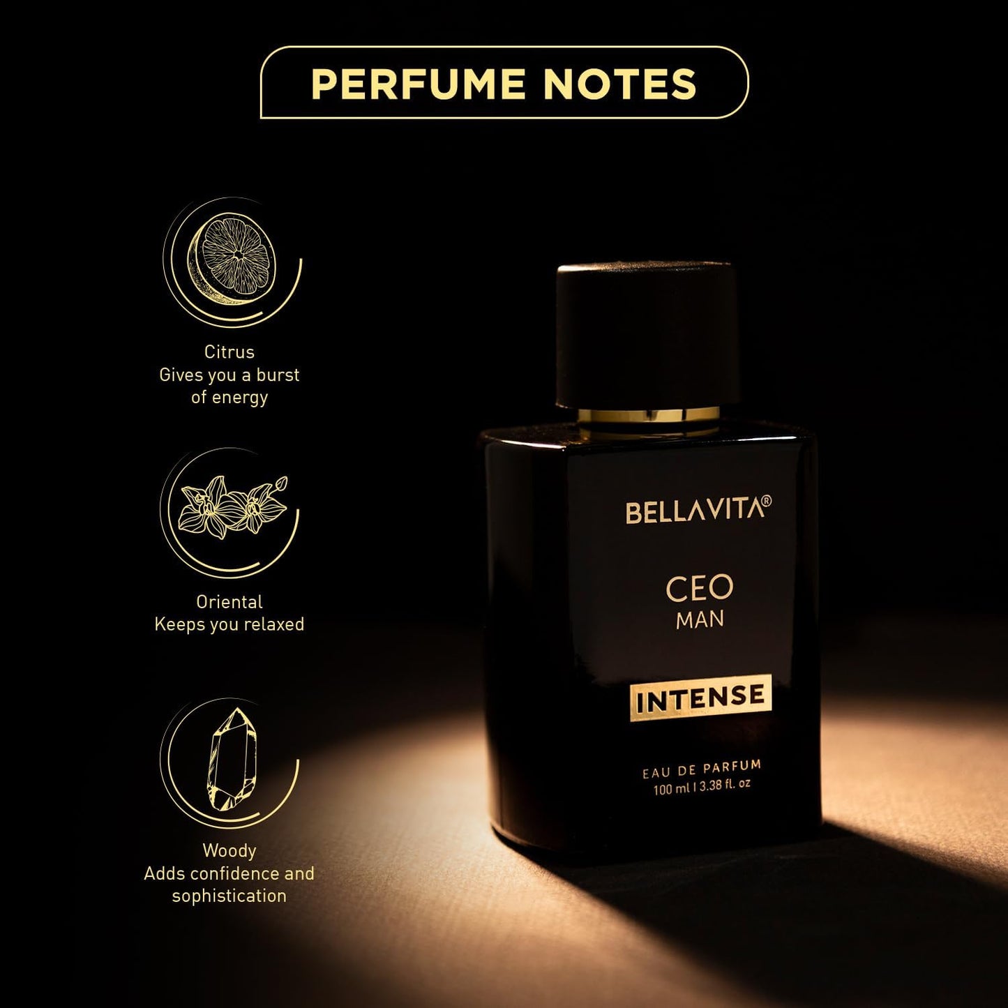 BellaVita Luxury G.O.A.T. Men's Eau De Perfume (3.4 fl.oz) | Perfume for Men with Bergamot, Lavender & Patchouli Oriental | Refreshing: Ideal for SPORTs & GYM Enthusiasts | Long-Lasting Colone for Men